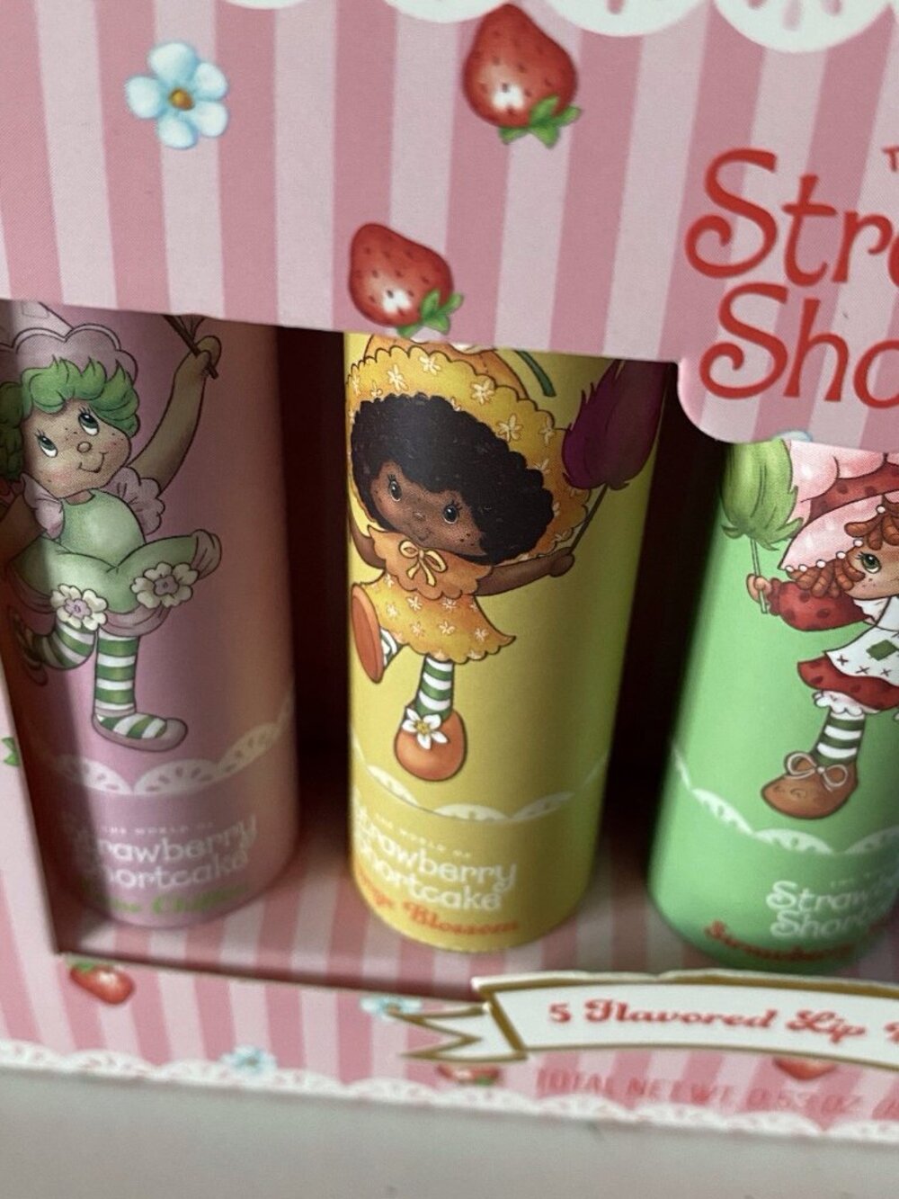 Set Of 5 Strawberry Shortcake Scented Flavored Lip Balms Taste Beauty NEW‎ - Picture 3 of 11